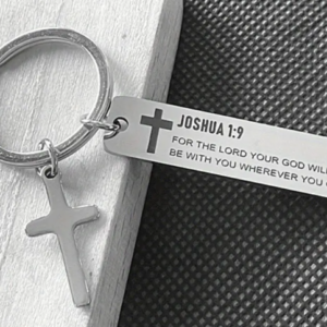 Joshua 1:9 Metal Keychain